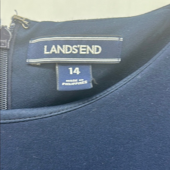 Lands' End Navy Blue Business Professional Midi Dress - Picture 2 of 5